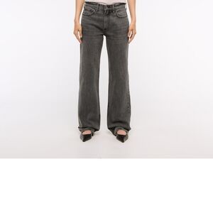 Zara Women's Gray Wide-Leg Jeans